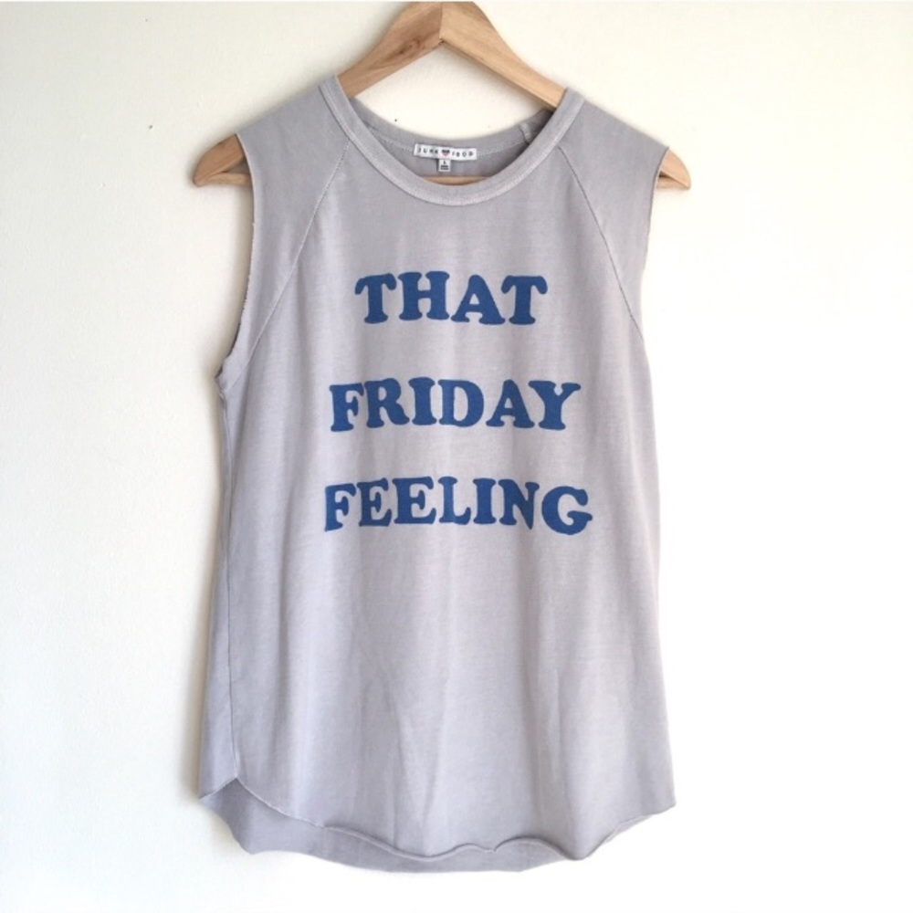 Junk food graphic tee tank that Friday feeling